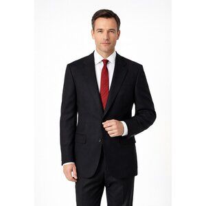 vintage CANALI jacket blazer sport coat 100% wool black 38R classic italian